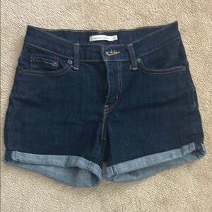 Levi's Blue Jean Shorts Cuffed Hem mid-length